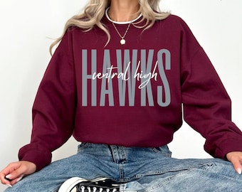 Custom Mascot Sweatshirt, School Name And Team Shirt, School Logo Sweater, Team Mascot Shirt, School Spirit Shirt, Game Day Sweatshirt