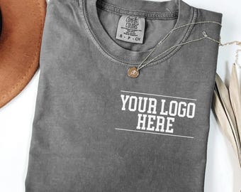 Custom Logo Comfort Colors T-Shirt, Personalized Design