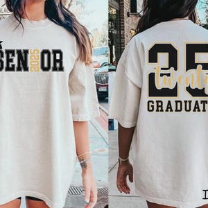 Senior Class of 2025 Shirt, Senior 2025 Shirt, Comfort Colors® Retro Senior Shirt, Senior Class Gift, Graduation Gift, High School Graduate