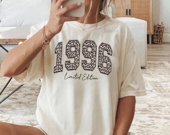 30th Birthday Shirt, 1996 Year Number Shirt,30th birthday gift for her,