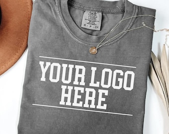 Custom Logo Comfort Colors T-Shirt, Personalized Business Design
