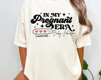 In My Pregnant Era Shirt, Pregnancy Announcement Tee