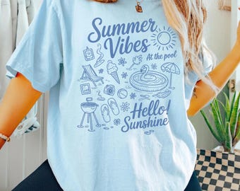 Comfort Colors Summer Vibes T-Shirt, Beach Lover Tee