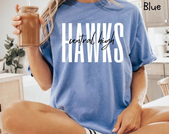 Custom Mascot Comfort Colors Tee, School Spirit Shirt
