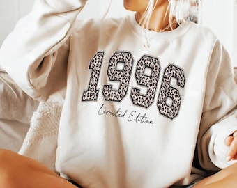 30th Birthday Shirt, Limited Edition 1996 Sweatshirt for 30th Birthday, 1996 Year Number Sweatshirt,30th birthday gift for her