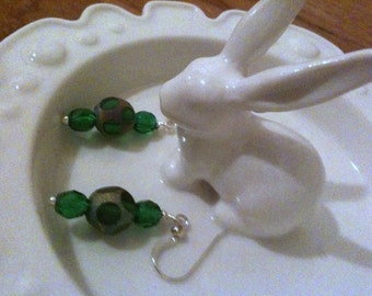 Emerald City Glass Bead Earrings