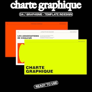 Indesign Graphic Charter Template - Graphic Designer - Artistic Direction - Freelance - Client Presentation - Charter Model - Branding