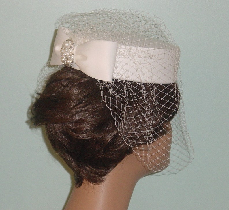 Elegant Satin Pillbox Wedding Hat Made to Order Etsy