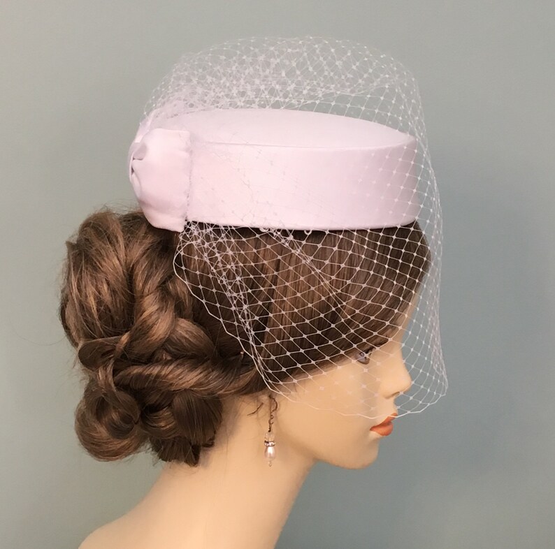 Jackie Pillbox Wedding Hat Bridal Hat Made to Order Etsy