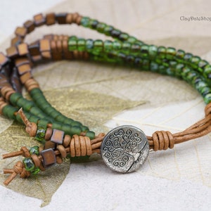 Leather Beaded Bracelet CDB 68