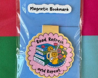 Read, Refresh, Repeat - Magnetic Bookmark