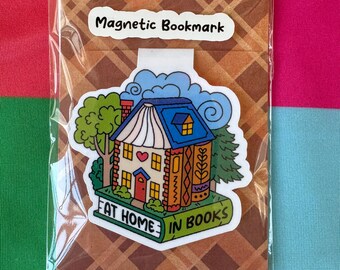 At Home in Books - Magnetic Bookmark