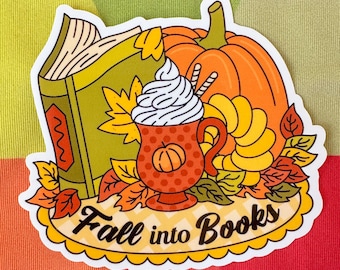 Fall Into Books - Vinyl Sticker