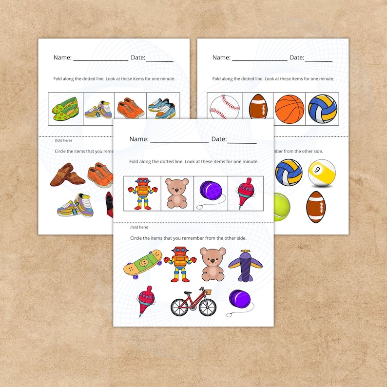 Memory Exercise Worksheet Dementia Activities Cognitive Exercise Memory Loss Mental Stimulation ...