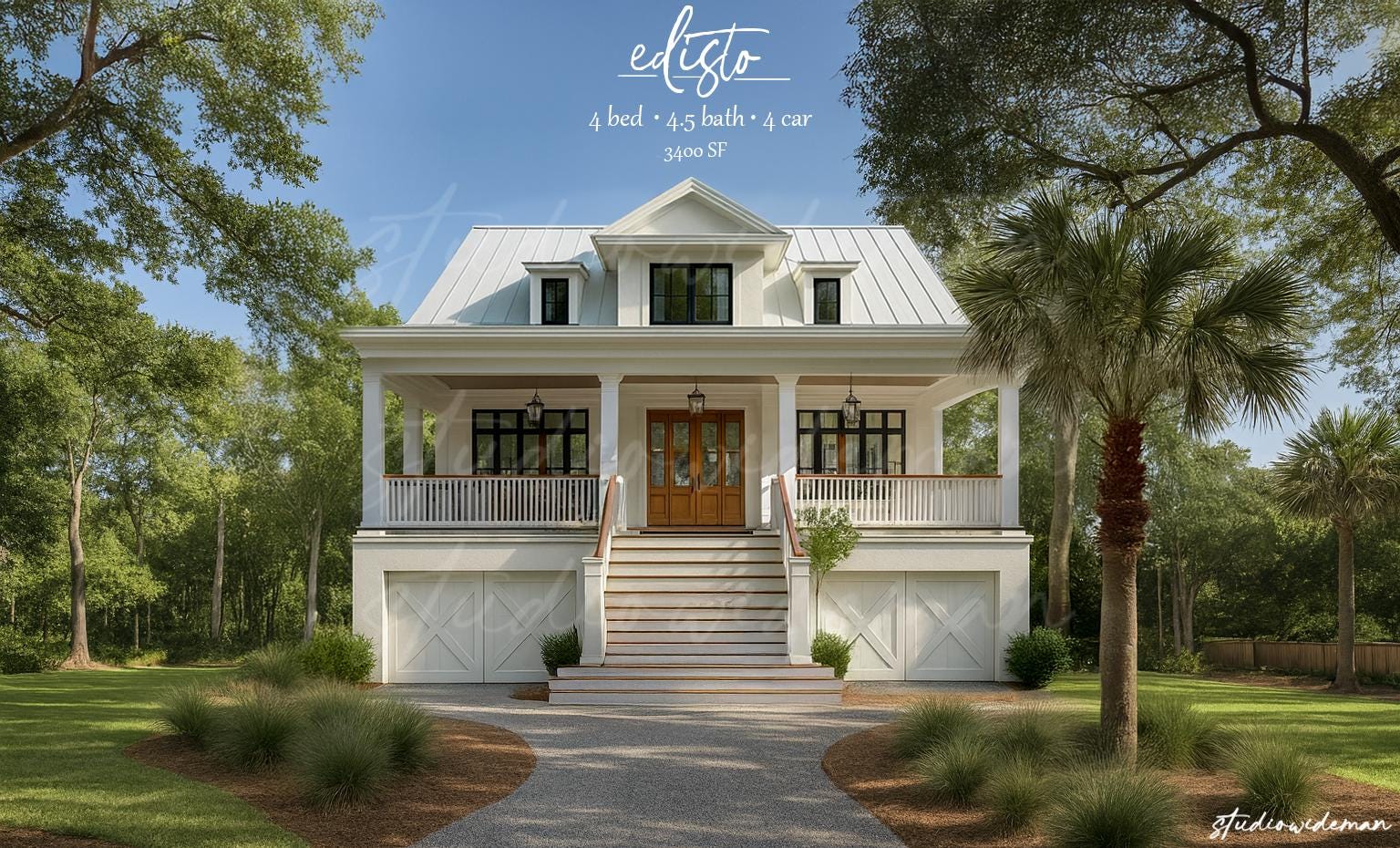 Collier Cottage - Coastal House Plans from Coastal Home Plans, image size:1536x930