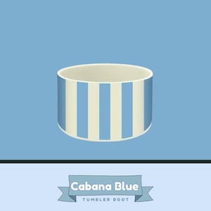 Cabana Blue Silicone Tumbler Boot Blue Cup Accessories