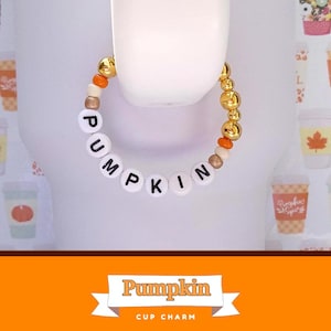 Pumpkin Cup Handle Charm: Fall Tumbler Accessory