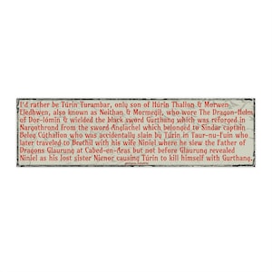 I'd rather be Túrin Turambar Bumper Sticker