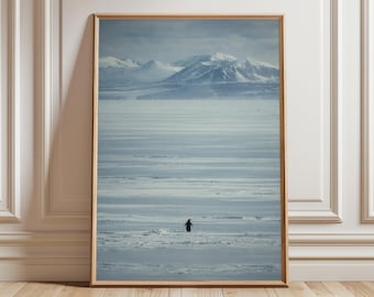 Lone Penguin Journey Art Print | But Why Penguin Poster, Nihilist Penguin Print, Funny Inspirational Decor, Motivational Wall Art