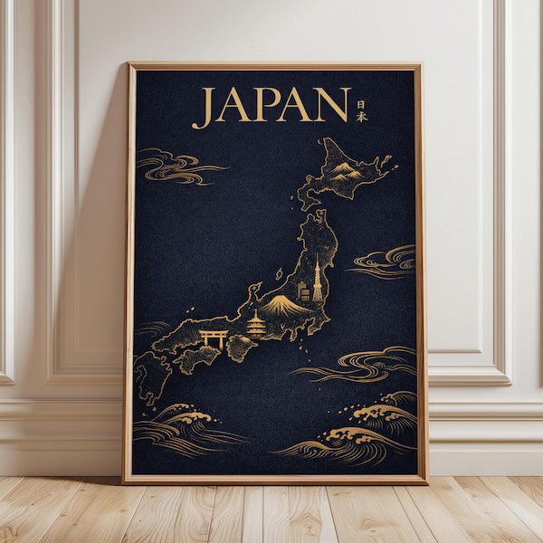Japan Map With Pins - Etsy UK