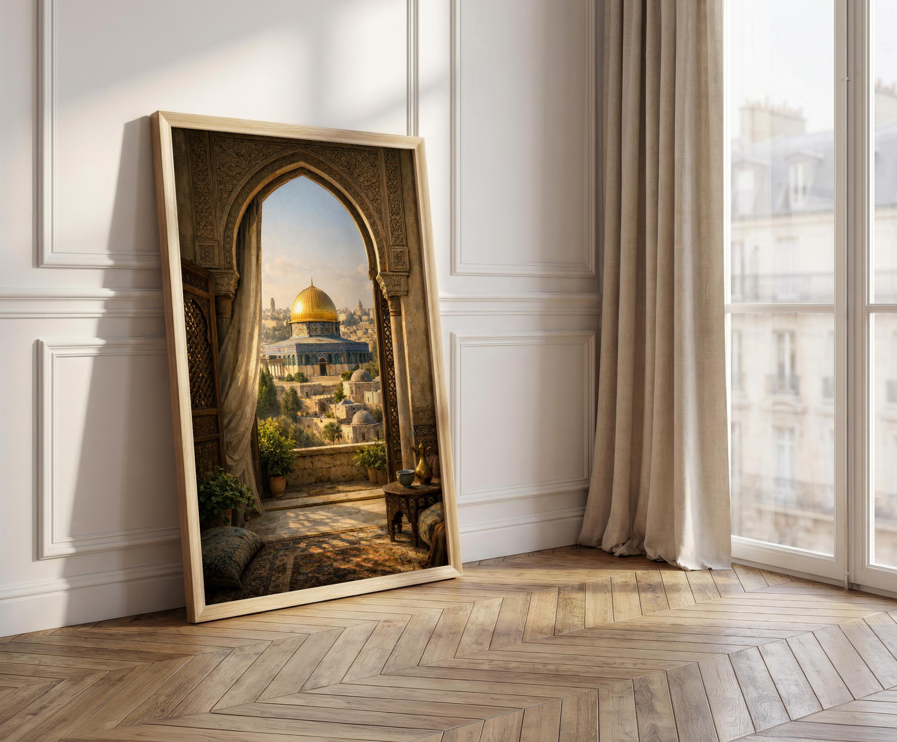 Api Aqsa Home Al Aqsa Golden Dome Wall Art Print, Islamic Wall Decor, Muslim Home ...