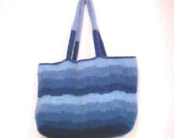 The Wave Hand Knit Felted Purse Pattern PDF