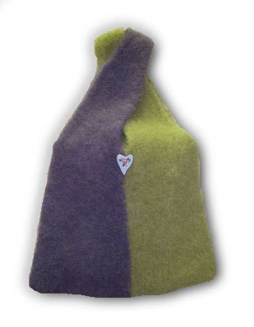 Kati Cross-over Hand Knit Felted Bag Pattern PDF