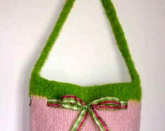 The Jelly Bag Hand Knit Felted Purse Pattern PDF