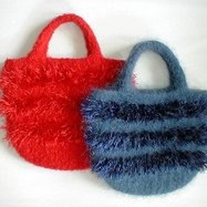 The Super Shag Hand Knit Felted Purse Pattern PDF