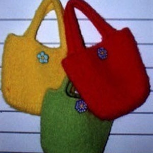 Retro Hand Knit Felt Bag Pattern PDF
