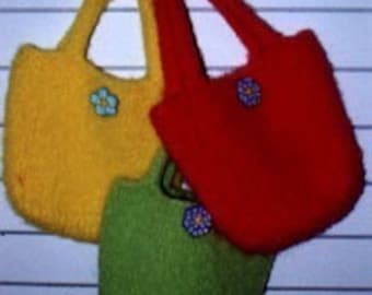 Retro Hand Knit Felt Bag Pattern PDF