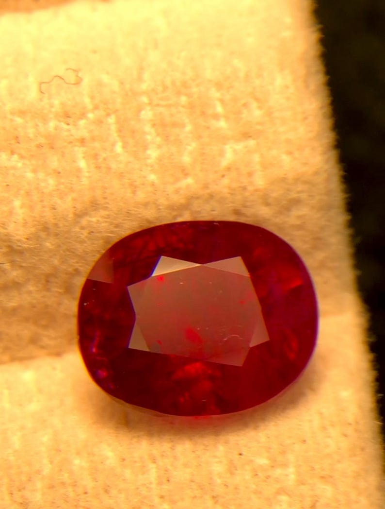 2.45 CT Pigeon Blood Ruby – Untreated Vivid Red Gemstone, Afghanistan ...