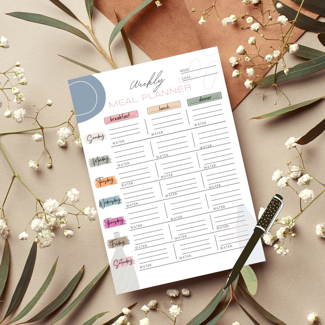 Meal Plan Printable PDF | Weekly Meal Plan | Meal Planning | Minimalist ...