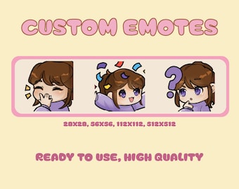 Custom Emotes | Twitch Emotes, Anime Chibi Style | Discord, Youtube, Sub Badges