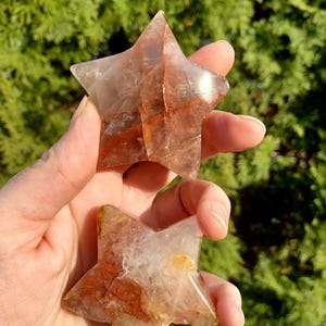 Beautiful Fire Quartz Duo Stars Perfect for you and your Bestie or Significant other