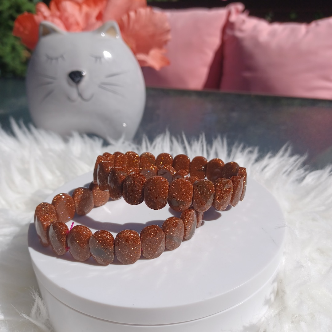 Sparkley Orange Sandstone Bracelet