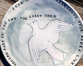 Dove in Flight Memorial Art Tile