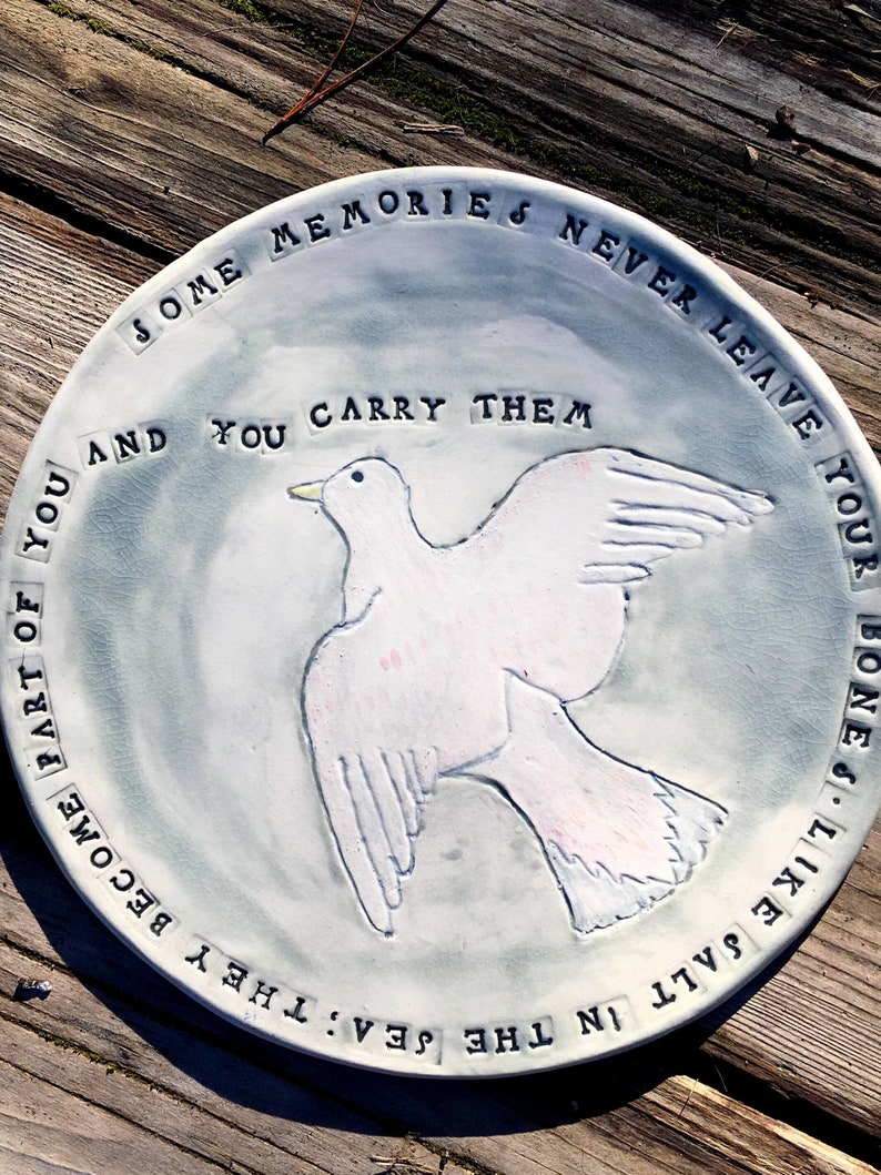 Dove in Flight Memorial Art Tile image 1