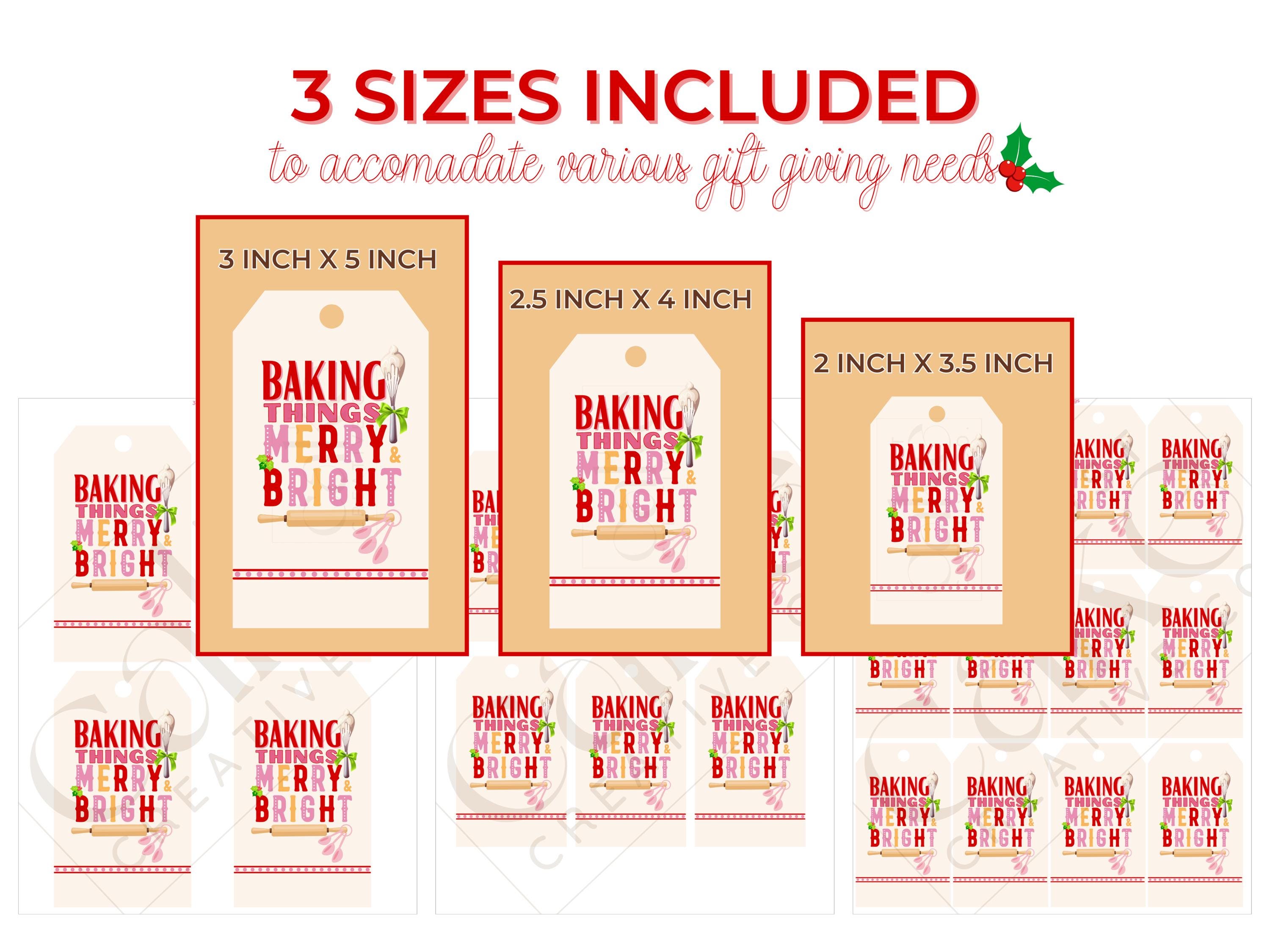 Personalized Digital File - Printable Holiday Baking Gift Tags ...