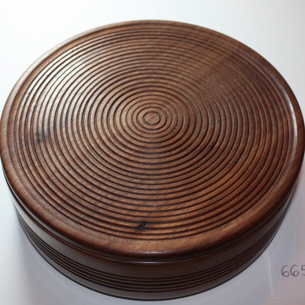 Handmade Black Walnut Wooden Box with lid - No. 665