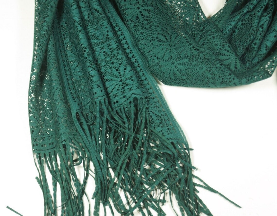 Emerald Green Tulle Shawl wrap scarf Christmas Gift Etsy
