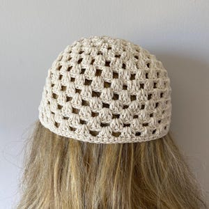 Crochet Raindrop Beanie: Boho Style Cotton Hat