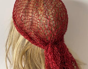 Handmade Mesh Wrapping, Crochet Sequins Net Bandanas