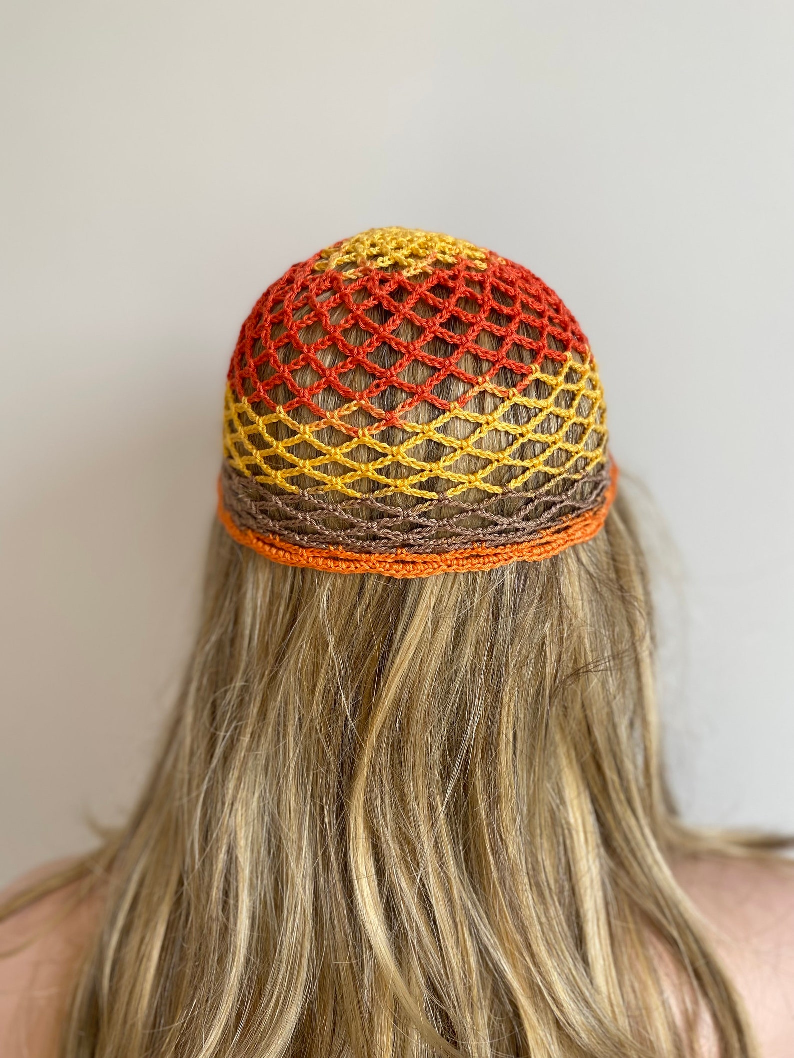 Netted Hat Autumn Crochet Mesh Hat: All Color Skull Cap, Netted Mesh Beanie ...