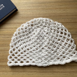 Bonnet en maille de coton au crochet, bonnet de toutes les couleurs, bonnet en résille, chapeau fait main, bonnet en résille image 9