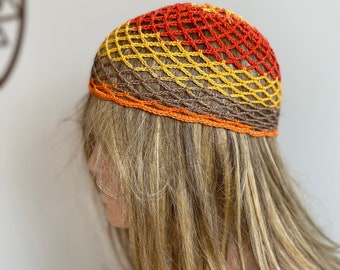 Crochet  Mesh Hat, All Color Skull Cap, Netted Mesh Beanie, Handmade hat, Mesh Beanie