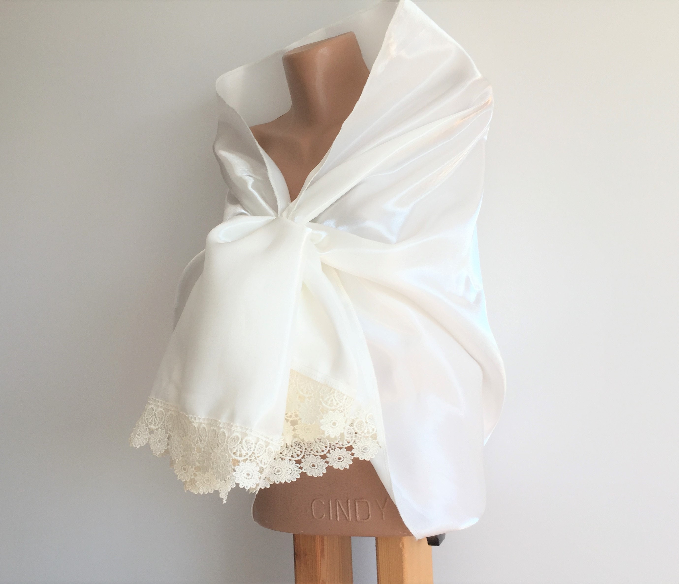 womens white shawl wrap