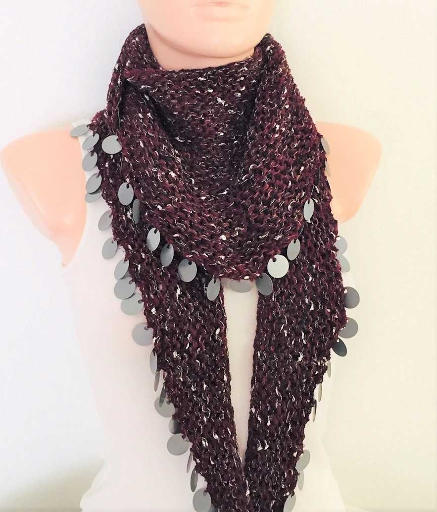 Black Floral Print Shawl Wrap Scarf for Women - Raimonda