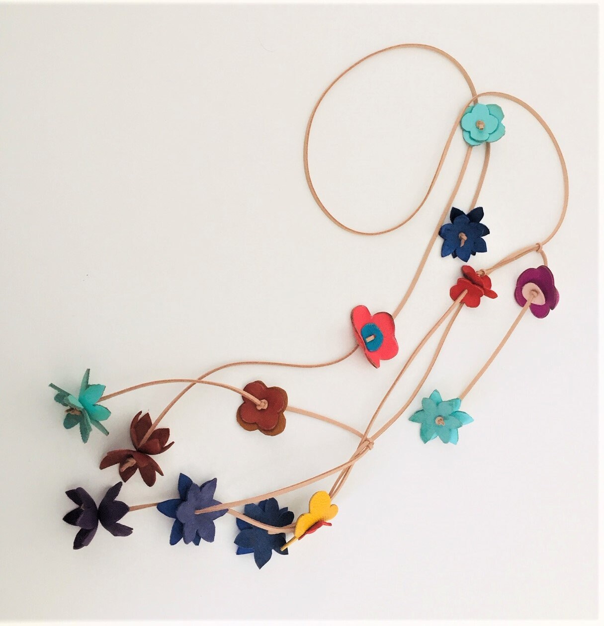 nelah leather floral trainers