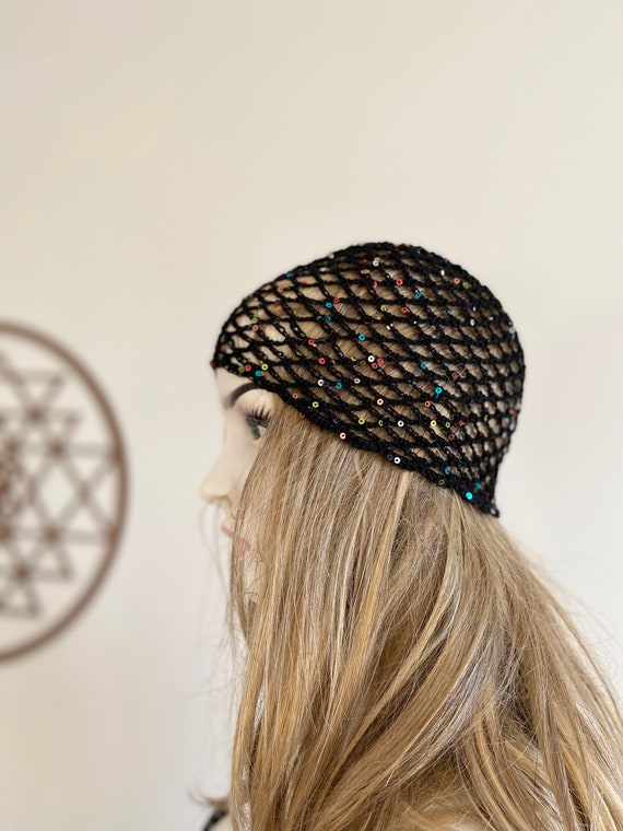 Buy Crochet Black Mesh Hat, All Color Skull Cap, Netted Mesh 